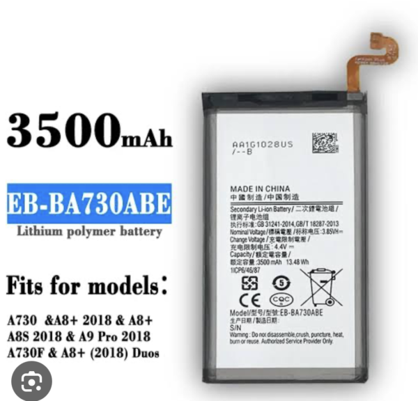Samsung Galaxy EB-BA730ABE 3500 mAh Mobile Battery for Samsung Galaxy A8s 2018