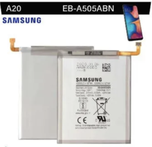 Original Battery for Samsung Galaxy A20 Battery Original, SM-A205FN, Model: EB-BA505ABU High Quality Phone Battery (4000mAh) Synergific
